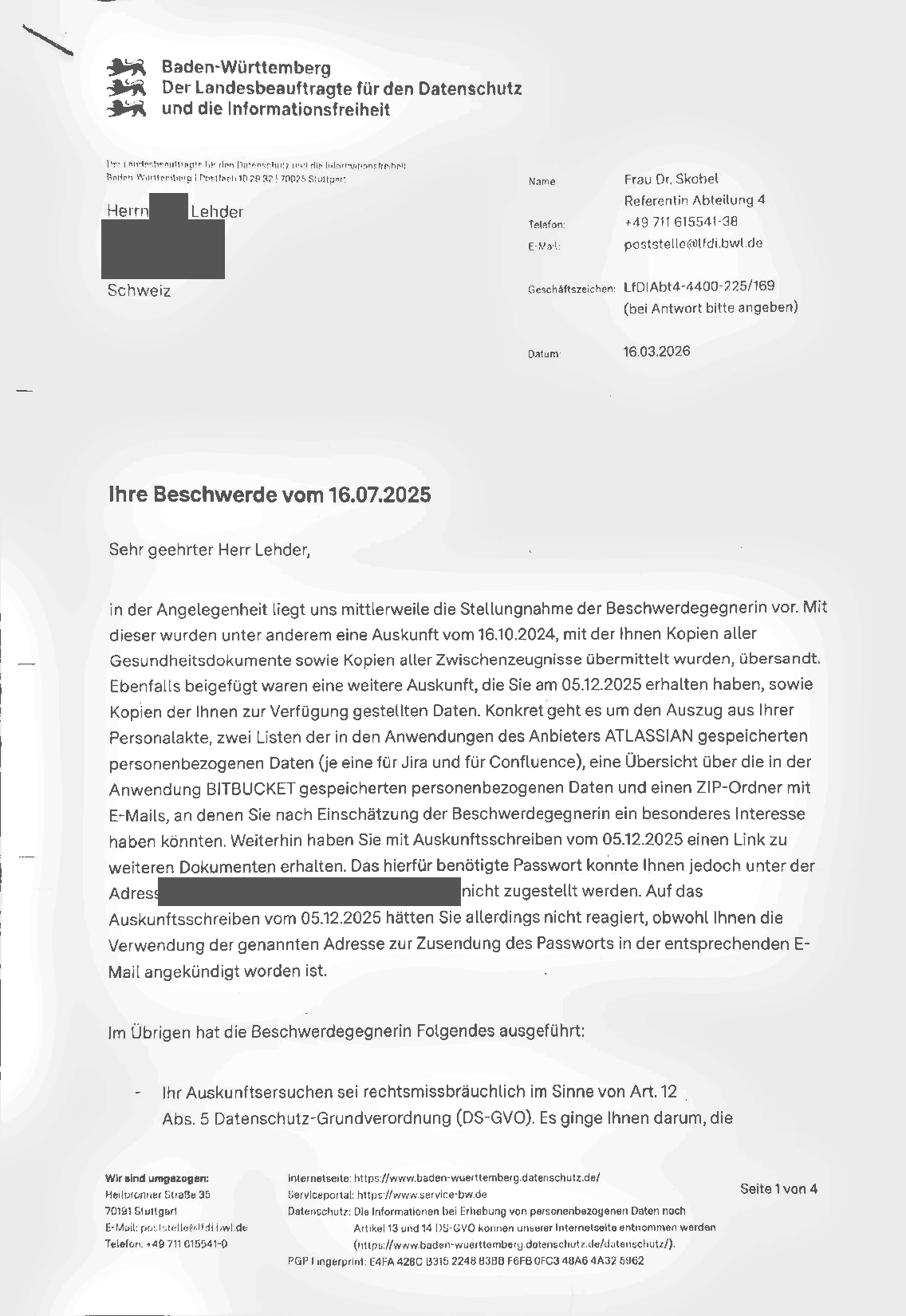 Closure decision of 16 March 2026 page 1