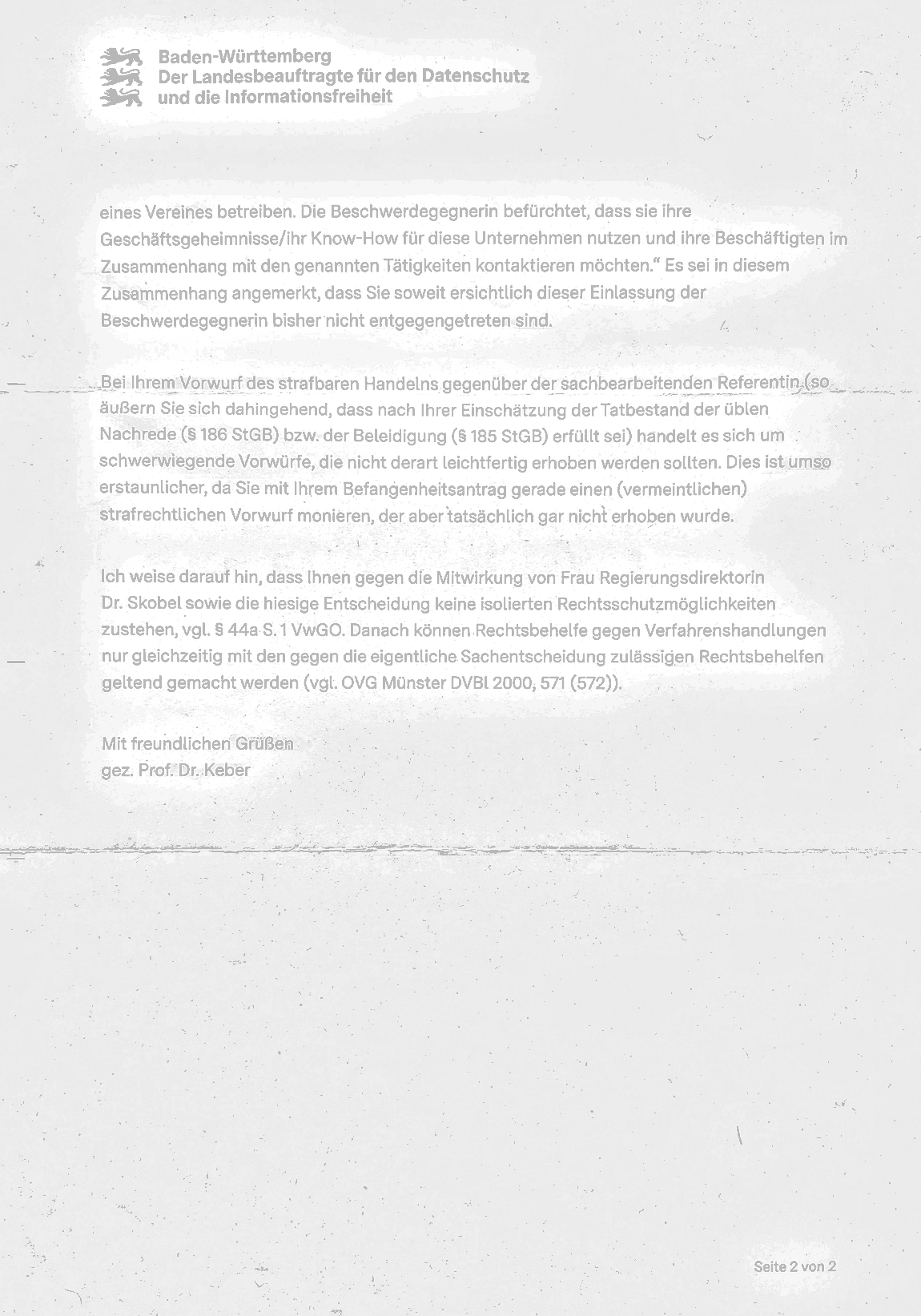 Letter of 15 May 2026 page 2