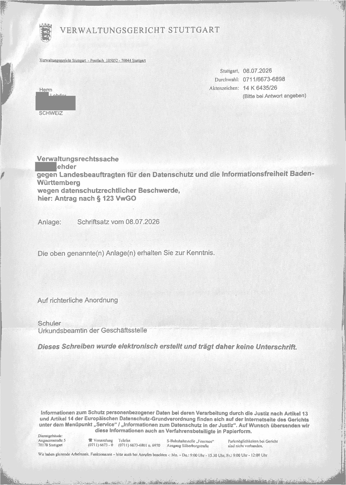 Reply of 8 July 2026 page 1